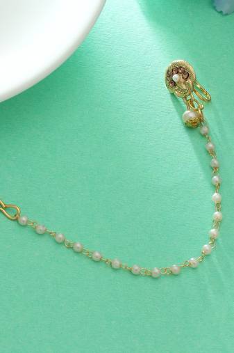 Gold color nose nath