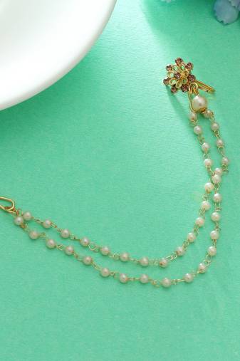 Gold color nose nath