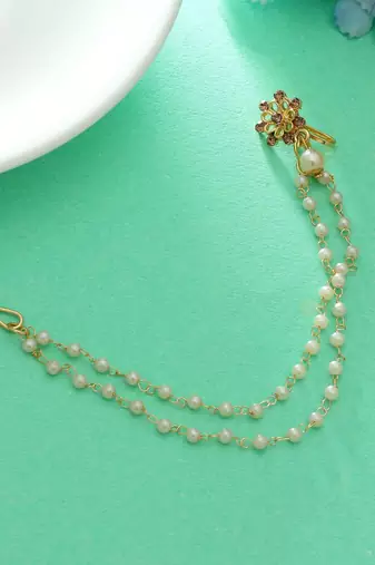 Gold color nose nath