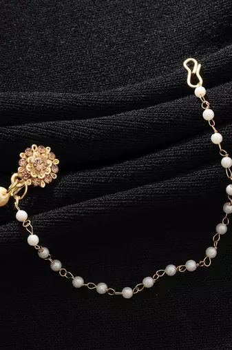 Gold color nose nath