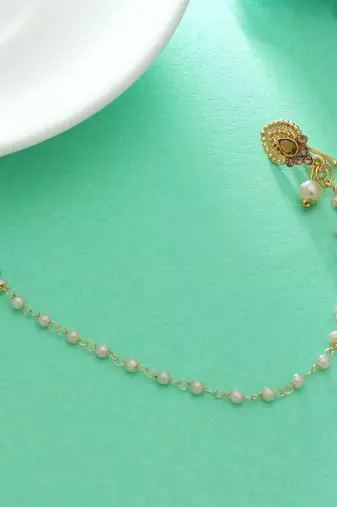 Gold color nose nath