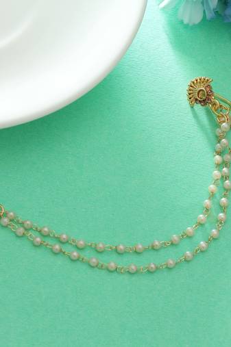 Gold color nose nath