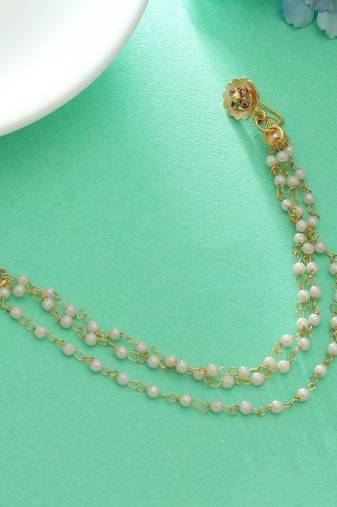 Gold color nose nath