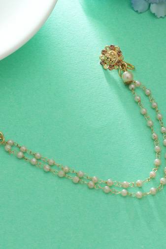 Gold color nose nath