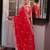 Red embroidered saree