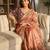 Peach silk saree