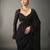 Black georgette embroidered designer saree