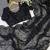Black georgette embroidered designer saree