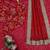 Red Georgette Saree with Gold Sequin