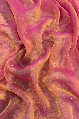 Peach pastel saree