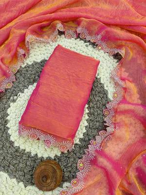 Peach pastel saree 4