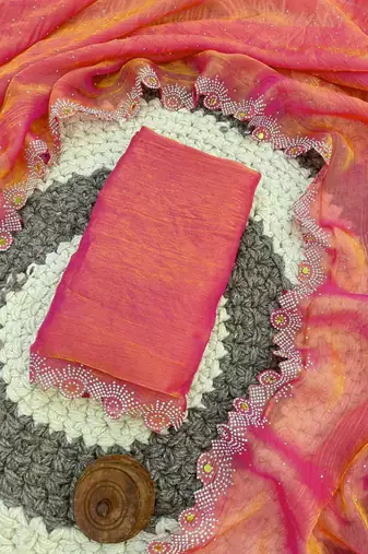 Peach pastel saree