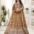 Golden Color Sequins and Zari  Embroidery Work Net Lahenga Choli Set
