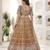 Golden Color Sequins and Zari  Embroidery Work Net Lahenga Choli Set