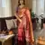Dual-tone silk saree (orange & maroon)