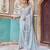 Grey designer saree