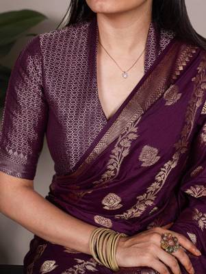 Deep wine saree 2