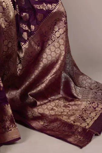 Deep wine saree