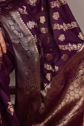 Deep wine saree