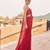 Red sequin designer saree