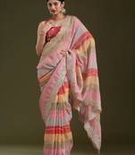 Pastel multicolor saree