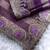Purple chiffon striped embroidered saree