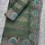 Green silk saree with embroidery
