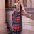 Multicolor stripe designer saree