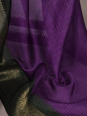 Purple silk saree with gold weave 3