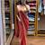 peach ready-to-wear saree with embroidered blouse