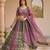 Lavender Color Sequins Embroidery Work Chinon  Silk Lahenga Choli set