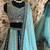 Sky Blue Color Sequins and   Embroidery Work Faux Gorgette Lahenga Set