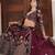 Wine Color Sequins and Zari  Embroidery Work  Chinon Silk Lahenga Choli Set