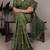 Olive green handloom style saree