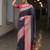 navy blue and pink silk blend saree