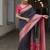 navy blue and pink silk blend saree