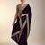 Deep velvet embroidered saree
