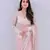 Blush pink embroidered net saree