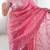 pink embroidered silk blend saree