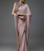 Dusty pink embellished saree