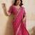 Georgette Pink leheriya printed saree
