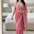 Rose pink embroidered saree