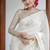 Off White linen saree with embroidered blouse