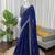 Dark- blue embroidered saree