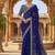 Dark- blue embroidered saree