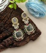 Multi color american diamond earrings