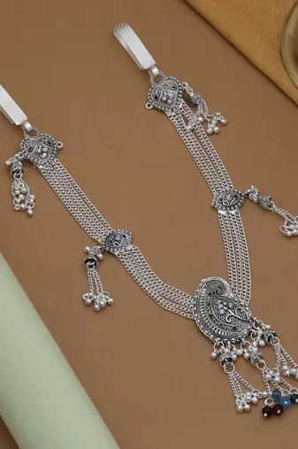 stylish multicolor oxidised kamarband for festive wear