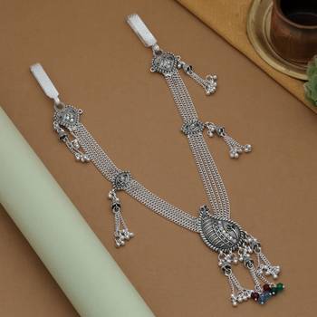 traditional oxidised finish kamarband with multitone look 1