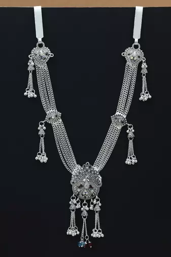 traditional oxidised waist belt for women