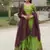 Parrot-green Color Silver-Golden Zari Weaving Work Silk Lehenga Choli With Unstitched Blouse